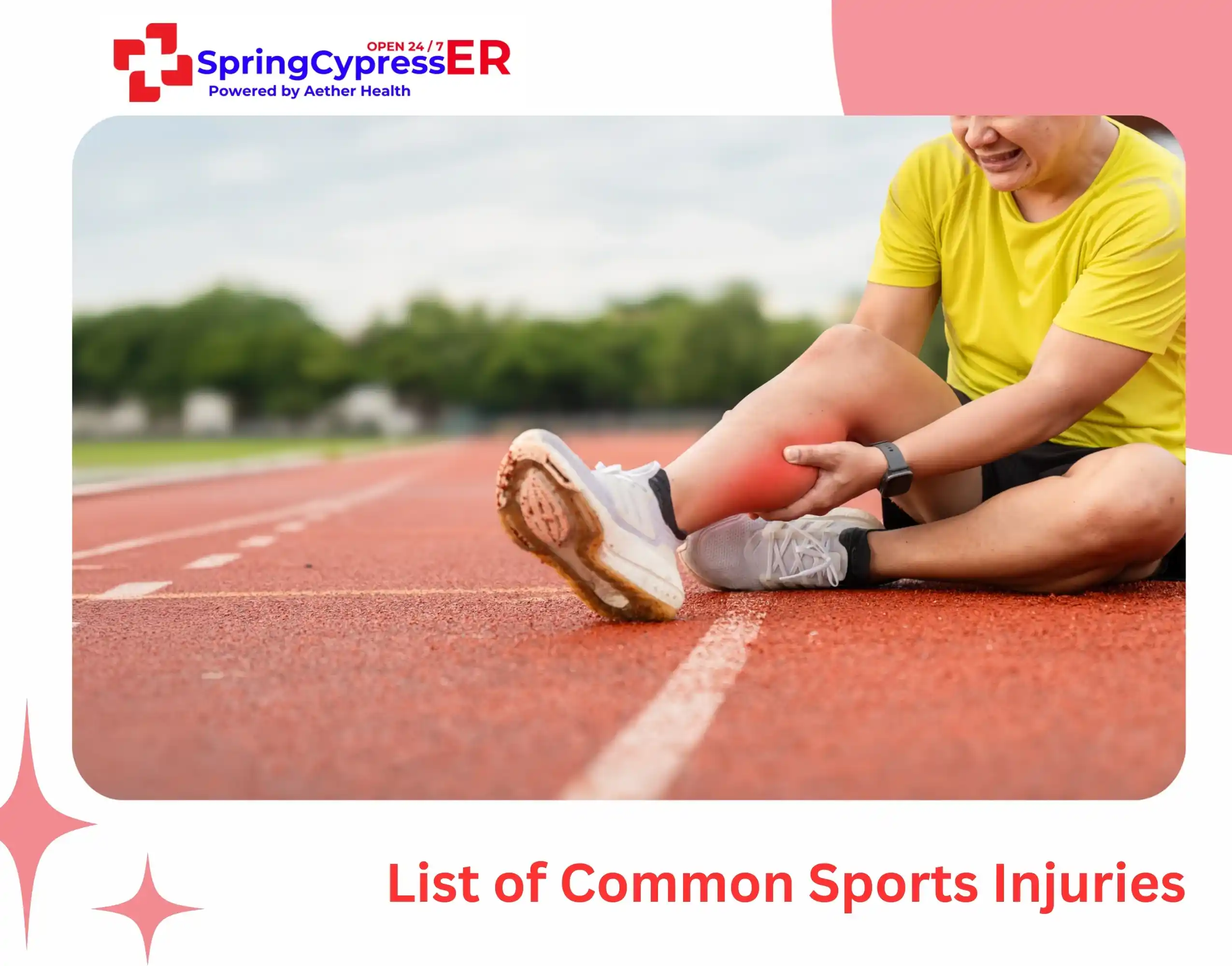 List of Common Sports Injuries