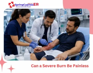painless severe burn warning signs Spring TX