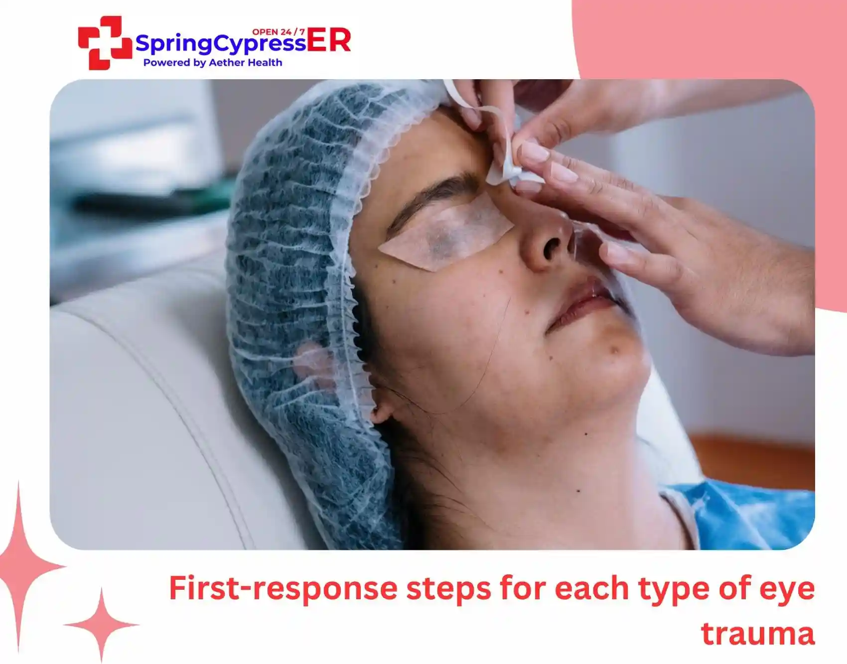 First-response steps for each type of eye trauma