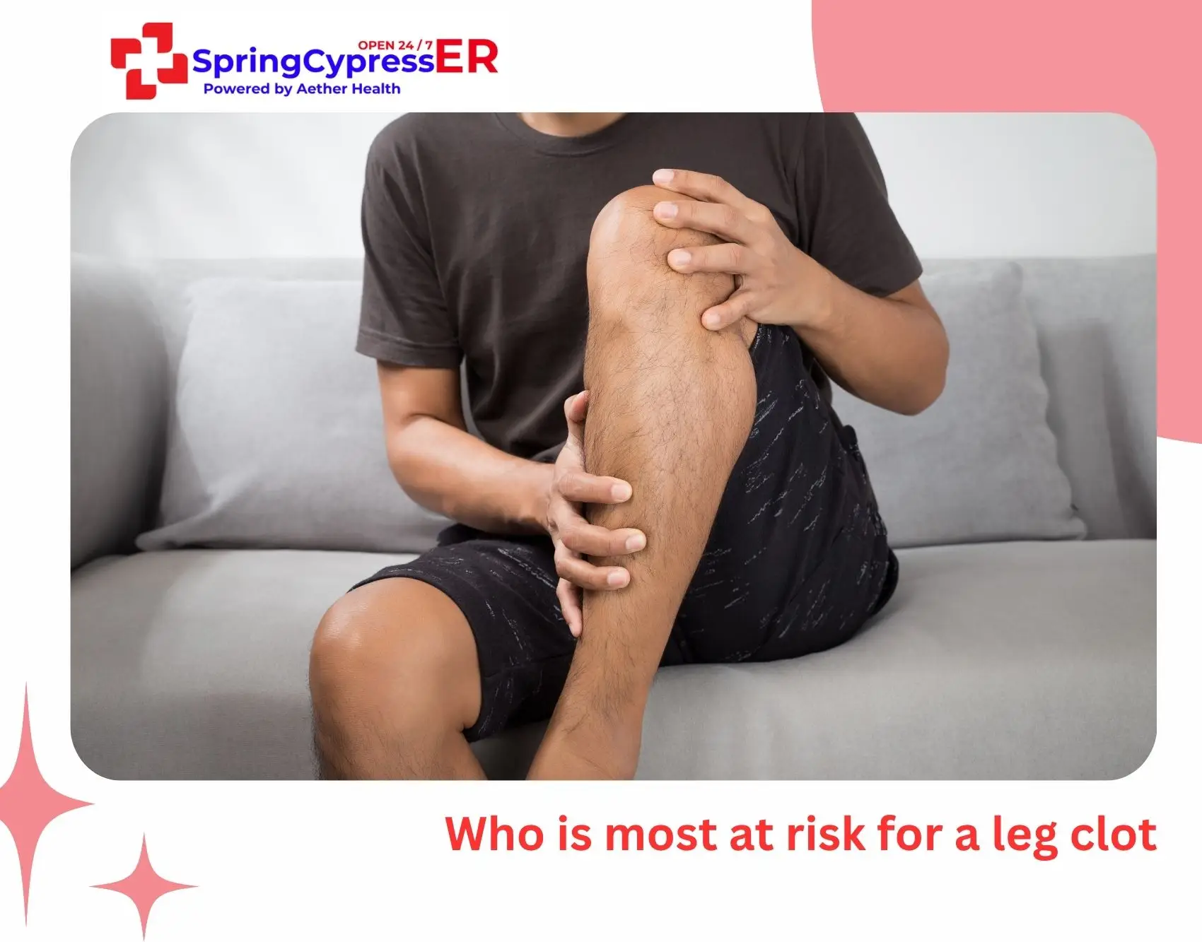 Who is most at risk for a leg clot